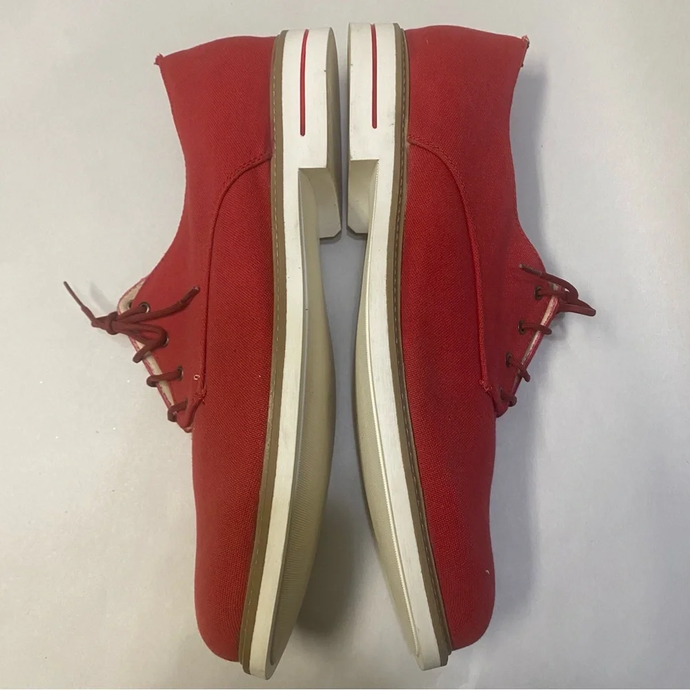 J.D. Fisk Men’s Oxford Shoes Size 12 Canvas Red Masculine Designer